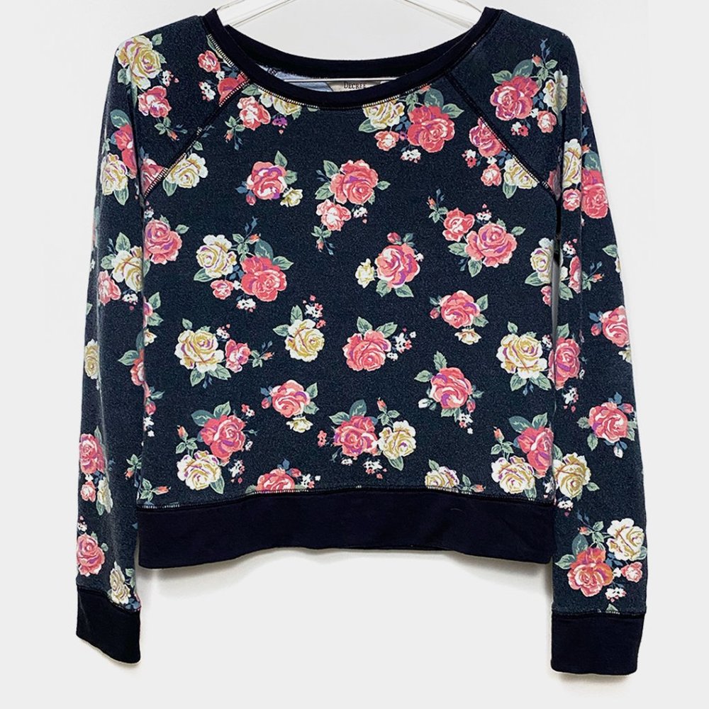 Black Floral Sweatshirt By Decree